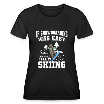 Snowboarders, snowboarders - Women's Functional T-Shirt - black - Front - AI Model Female 172 light (172cm)