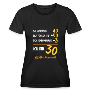 30 Jahre 30 Jähriger 30 Jährige 30 Geburtstag - Frauen Funktions-T-Shirt - Schwarz - Vorne - AI Model Female 172 light (172cm)