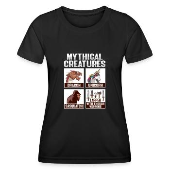 LARP RPG Rollenspiel Design für einen Larper - Frauen Funktions-T-Shirt - Schwarz - Vorne - AI Model Female 172 light (172cm)