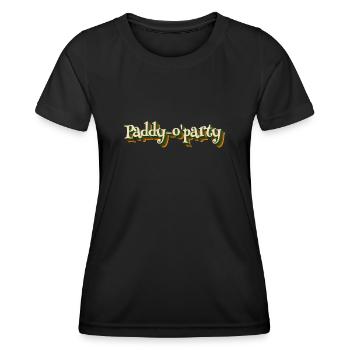 Paddy-o' Party St. Patrick's Day - Frauen Funktions-T-Shirt - Schwarz - Vorne - AI Model Female 172 light (172cm)
