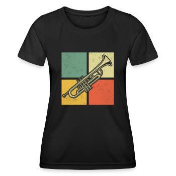 Trumpet Trumpet Player Trumpeter - Women's Functional T-Shirt - black - Front - AI Model Female 172 light (172cm)