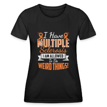 Sensibilisation à la sclérose en plaques - T-shirt sport Femme - noir - Devant - AI Model Female 172 light (172cm)