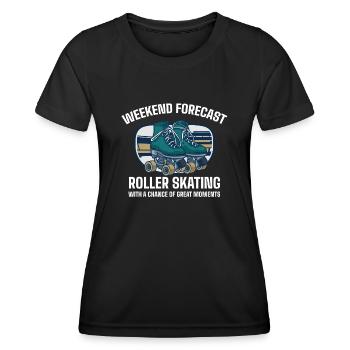 Roller - T-shirt sport Femme - noir - Devant - AI Model Female 172 light (172cm)
