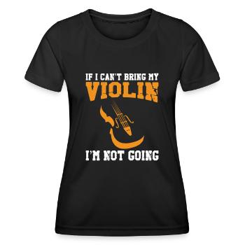 Violoniste si je ne peux pas apporter - T-shirt sport Femme - noir - Devant - AI Model Female 172 light (172cm)