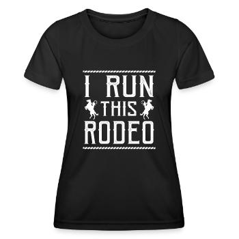 Rodeo, Western Riding - Women's Functional T-Shirt - black - Front - AI Model Female 172 light (172cm)