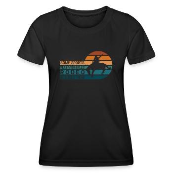 Rodeo, Western Riding - Women's Functional T-Shirt - black - Front - AI Model Female 172 light (172cm)