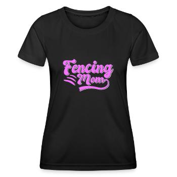 Fechten Mama Geschenk - Frauen Funktions-T-Shirt - Schwarz - Vorne - AI Model Female 172 light (172cm)