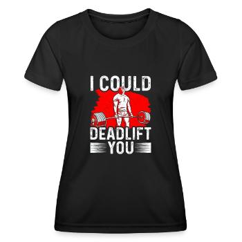 Musculation - Je pourrais te soulever - T-shirt sport Femme - noir - Devant - AI Model Female 172 light (172cm)