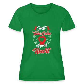 Maladie cardiaque - T-shirt sport Femme - vert - Devant - AI Model Female 172 dark (172cm)