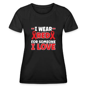 Maladie cardiaque - T-shirt sport Femme - noir - Devant - AI Model Female 172 light (172cm)