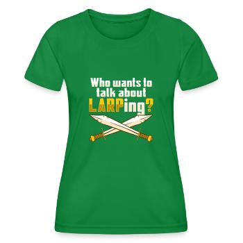 LARP RPG Roleplayers - Women's Functional T-Shirt - kelly green - Front - AI Model Female 172 dark (172cm)