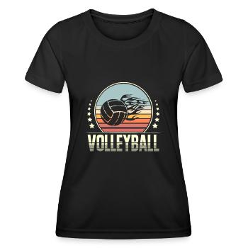 Volley-ball - T-shirt sport Femme - noir - Devant - AI Model Female 172 light (172cm)