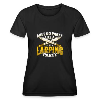 Larp Rpg RPG Jeu de rôle Conception de jeu pour une fête Larping - T-shirt sport Femme - noir - Devant - AI Model Female 172 light (172cm)