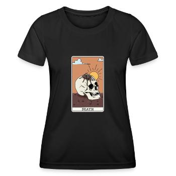 Spider Tarantula Tarotkarte "Tod" für einen Tarot - Frauen Funktions-T-Shirt - Schwarz - Vorne - AI Model Female 172 light (172cm)