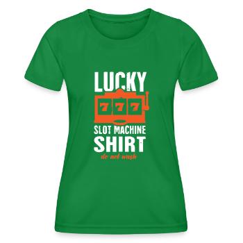 Slot Machine, Gambling, Slot Machine - Women's Functional T-Shirt - kelly green - Front - AI Model Female 172 dark (172cm)