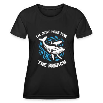 Observation des baleines, biologie marine, sciences de la mer - T-shirt sport Femme - noir - Devant - AI Model Female 172 light (172cm)