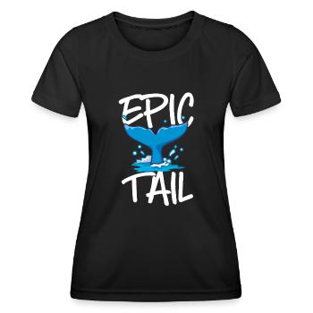 Observation des baleines, biologie marine, sciences de la mer - T-shirt sport Femme - noir - Devant - AI Model Female 172 light (172cm)