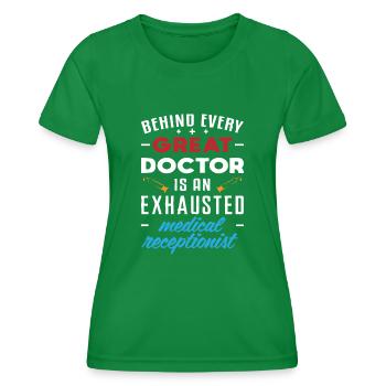 Réceptionniste médicale - T-shirt sport Femme - vert - Devant - AI Model Female 172 dark (172cm)