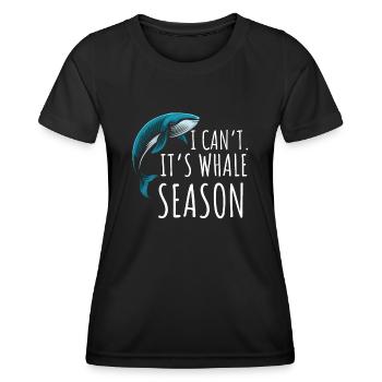 Walbeobachtung, Meeresbiologie, Meereswissenschaft - Frauen Funktions-T-Shirt - Schwarz - Vorne - AI Model Female 172 light (172cm)