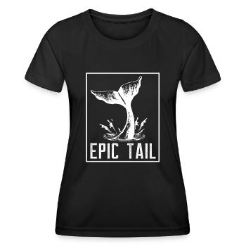 Whales, whales, whale watching, whale watching - Women's Functional T-Shirt - black - Front - AI Model Female 172 light (172cm)