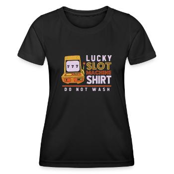 Machine à sous, Joueur, Jeux d’argent - T-shirt sport Femme - noir - Devant - AI Model Female 172 light (172cm)
