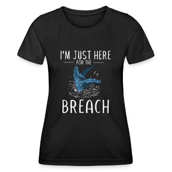 Whales, whales, whale watching, whale watching - Women's Functional T-Shirt - black - Front - AI Model Female 172 light (172cm)