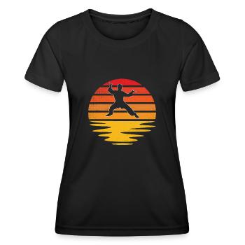 Martial Arts Retro - Women's Functional T-Shirt - black - Front - AI Model Female 172 light (172cm)