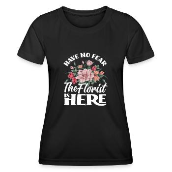 Fleuriste N’ayez pas peur Fleuriste - T-shirt sport Femme - noir - Devant - AI Model Female 172 light (172cm)