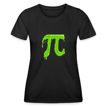 Grüner schleimiger Pi - Lustiger Mathelehrer für - Frauen Funktions-T-Shirt - Schwarz - Vorne - AI Model Female 172 light (172cm)