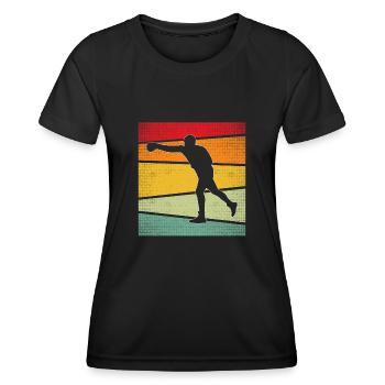 Boxen Retro - Frauen Funktions-T-Shirt - Schwarz - Vorne - AI Model Female 172 light (172cm)