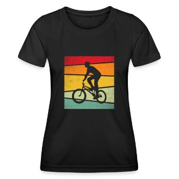 BMX Retro - Frauen Funktions-T-Shirt - Schwarz - Vorne - AI Model Female 172 light (172cm)