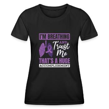 Lung Transplant Donor Lung Breathing Gift - Women's Functional T-Shirt - black - Front - AI Model Female 172 light (172cm)