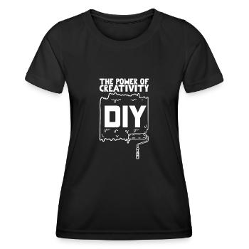 DIY The Power of Creativity - Women's Functional T-Shirt - black - Front - AI Model Female 172 light (172cm)