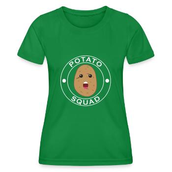 Potato Squad, légumes, alimentation saine, Hobby - T-shirt sport Femme - vert - Devant - AI Model Female 172 dark (172cm)