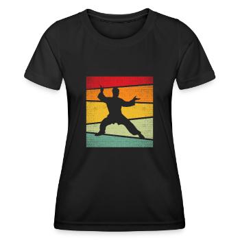 Martial Arts Retro - Women's Functional T-Shirt - black - Front - AI Model Female 172 light (172cm)