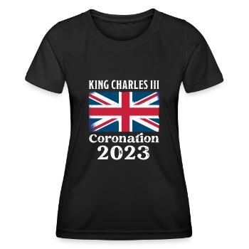 Coronation 2023 King Charles III - Women's Functional T-Shirt - black - Front - AI Model Female 172 light (172cm)