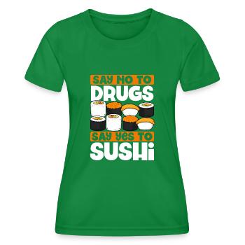 Sag Ja Zu Sushi - Frauen Funktions-T-Shirt - Kelly Green - Vorne - AI Model Female 172 dark (172cm)