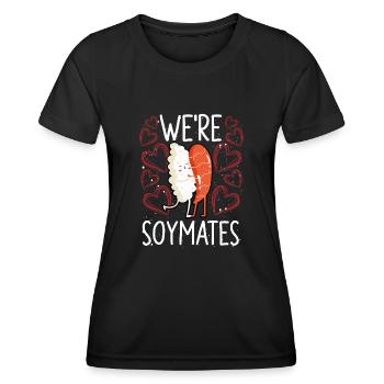 We are soy friends - Women's Functional T-Shirt - black - Front - AI Model Female 172 light (172cm)