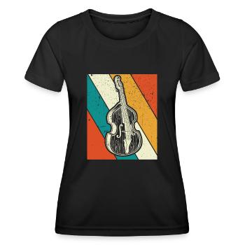 Double bass Double bass player Double bass player - Women's Functional T-Shirt - black - Front - AI Model Female 172 light (172cm)