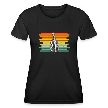 Double bass Double bass player Double bass player - Women's Functional T-Shirt - black - Front - AI Model Female 172 light (172cm)