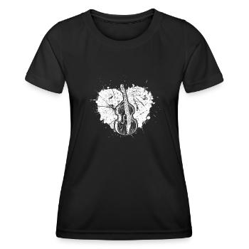 Double bass Double bass player Double bass player - Women's Functional T-Shirt - black - Front - AI Model Female 172 light (172cm)