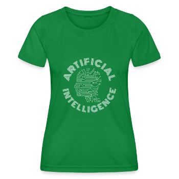 Künstliche Intelligenz KI maschinelles Lernen - Frauen Funktions-T-Shirt - Kelly Green - Vorne - AI Model Female 172 dark (172cm)