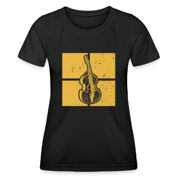 Double bass Double bass player Double bass player - Women's Functional T-Shirt - black - Front - AI Model Female 172 light (172cm)