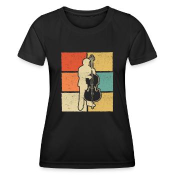 Double bass Double bass player Double bass player - Women's Functional T-Shirt - black - Front - AI Model Female 172 light (172cm)