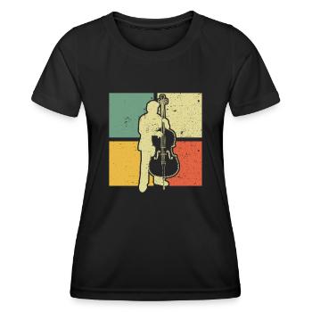 Double bass Double bass player Double bass player - Women's Functional T-Shirt - black - Front - AI Model Female 172 light (172cm)
