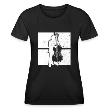 Double bass Double bass player Double bass player - Women's Functional T-Shirt - black - Front - AI Model Female 172 light (172cm)