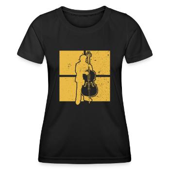 Double bass Double bass player Double bass player - Women's Functional T-Shirt - black - Front - AI Model Female 172 light (172cm)