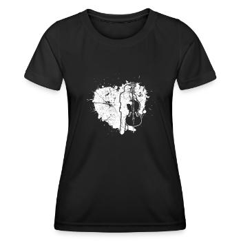 Double bass Double bass player Double bass player - Women's Functional T-Shirt - black - Front - AI Model Female 172 light (172cm)
