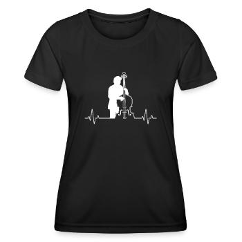 Double bass Double bass player Double bass player - Women's Functional T-Shirt - black - Front - AI Model Female 172 light (172cm)