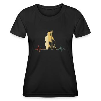 Double bass Double bass player Double bass player - Women's Functional T-Shirt - black - Front - AI Model Female 172 light (172cm)